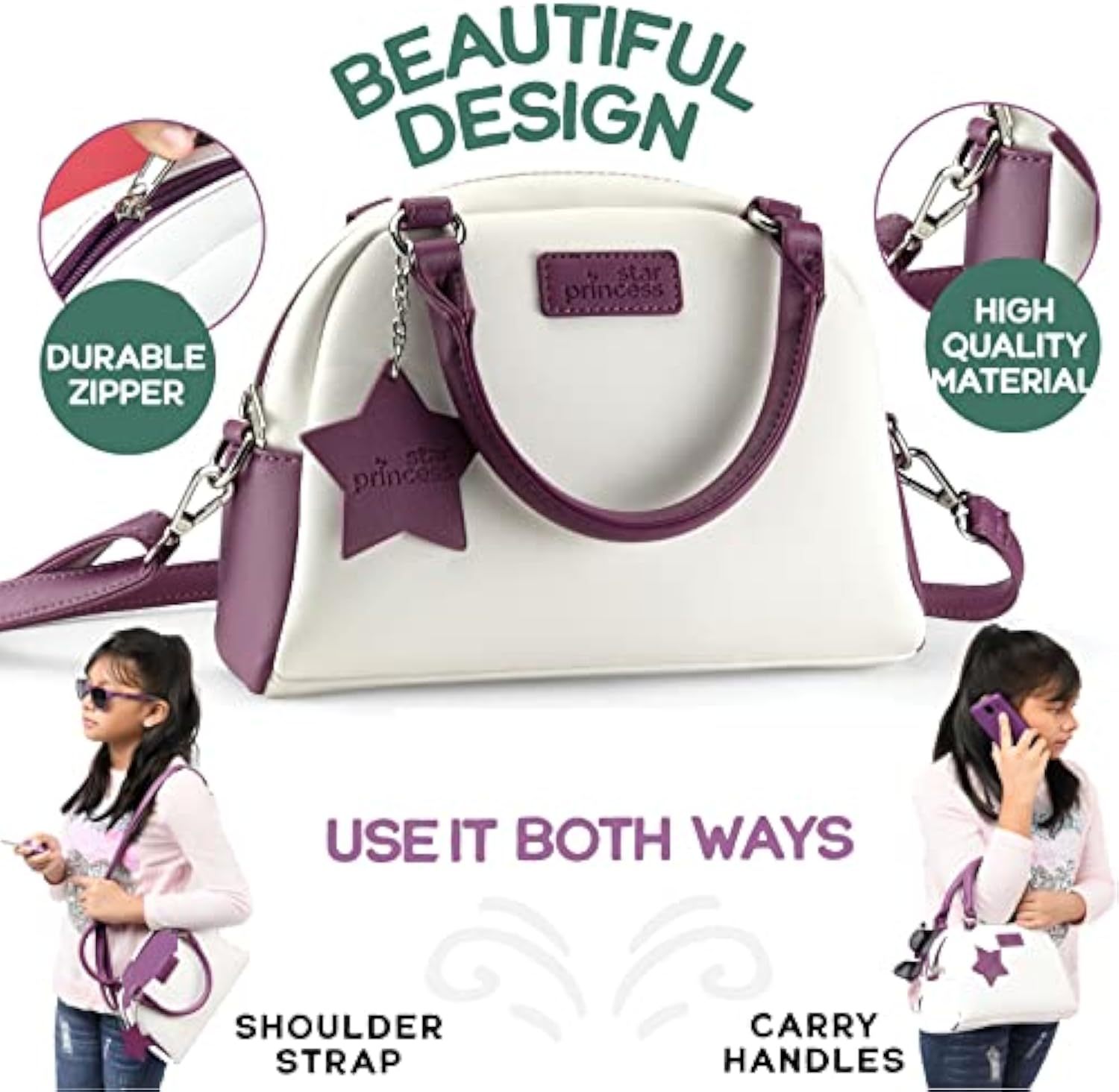 Little Girls Purse with Accessories and Toddler Pretend Makeup - My First Purse Set includes a handbag, phone, wallet, play makeup and more pretend play toys for girls ages 3+