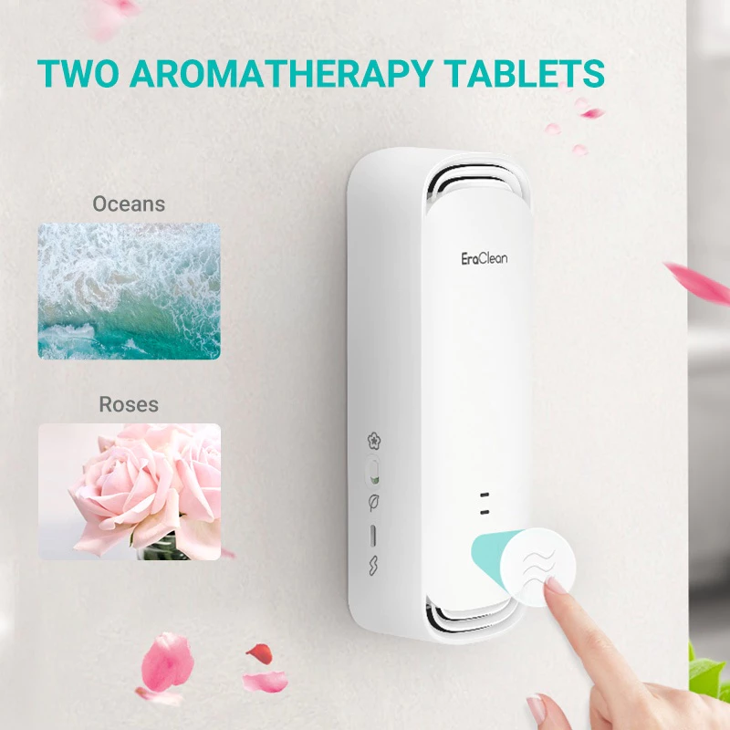 mall inline badgeEraClean CW-W01 Air Purifier Aromatherapy Deodorizing Sterilizer Bathroom Automatic Air Fresher Natural Flower Fragrance