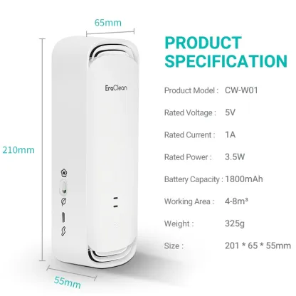 mall inline badgeEraClean CW-W01 Air Purifier Aromatherapy Deodorizing Sterilizer Bathroom Automatic Air Fresher Natural Flower Fragrance