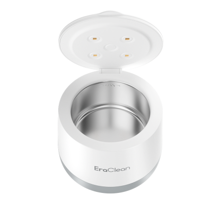 EraClean GT04 99.99% UVC Sterilization Digital Display 200ml Ultrasonic Cleaner for Denture Brace