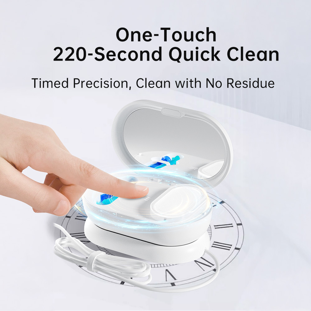 EraClean GM06 IPX7 Long Battery Life Lens Care Wireless Ortho-K Lens 220S Deep Cleaning Ultrasonic Cleaner