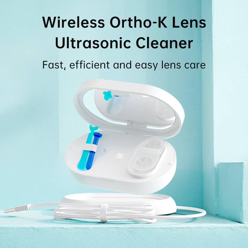 EraClean GM06 IPX7 Long Battery Life Lens Care Wireless Ortho-K Lens 220S Deep Cleaning Ultrasonic Cleaner