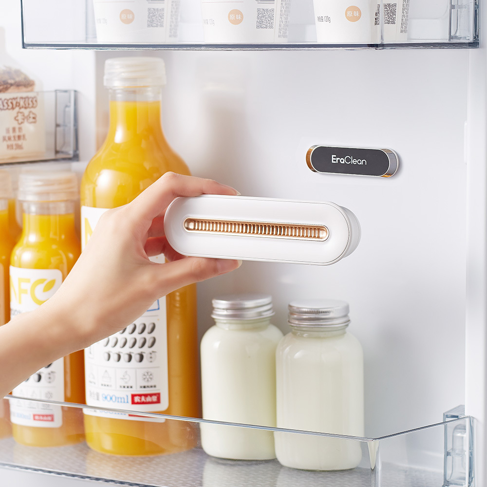 EraClean CW-B03 Fresh Air Ozone Refrigerator Purifier: Eradicate Odors with 99.99% Sterilization Odor Deodorizer