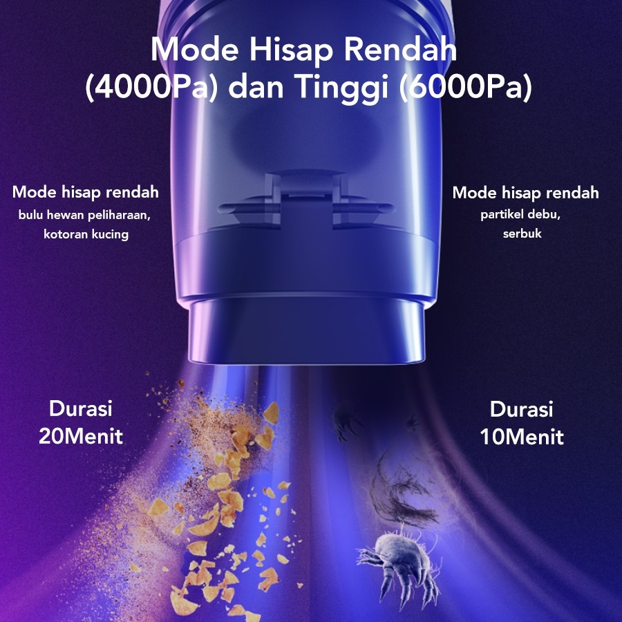 EraClean XC01 Car Vacuum Cleaner Portable Vacuum Cleaner Handheld Vacuum Cleaner