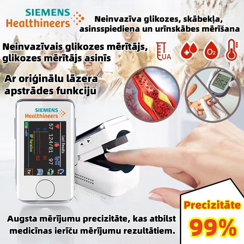 🔍 Ātra un vienkārša cukura līmeņa asinīs kontrole bez adatām