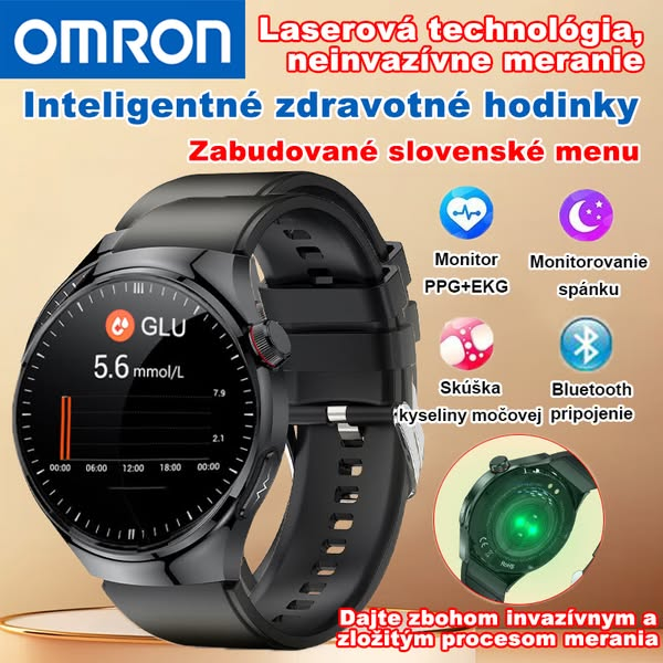 Omron Health viedais lāzerterapijas pulkstenis (neinvazīva mērīšana, reāllaika uzraudzība)