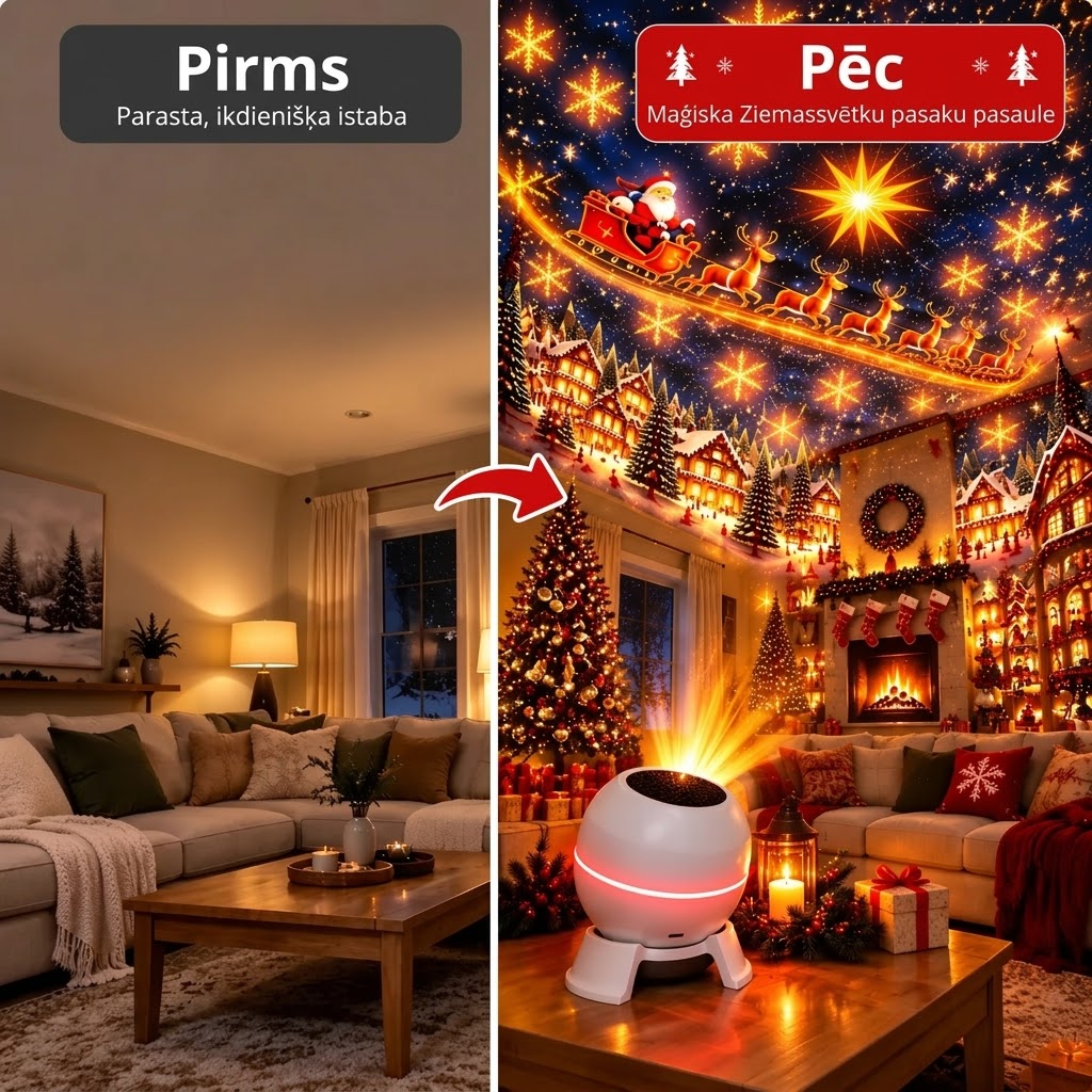 ⌛ Pēdējā diena, lai ietaupītu 49% – 🎅🎄 Ziemassvētku maģiskā projektora lampa – Atdzīviniet svētku ainas