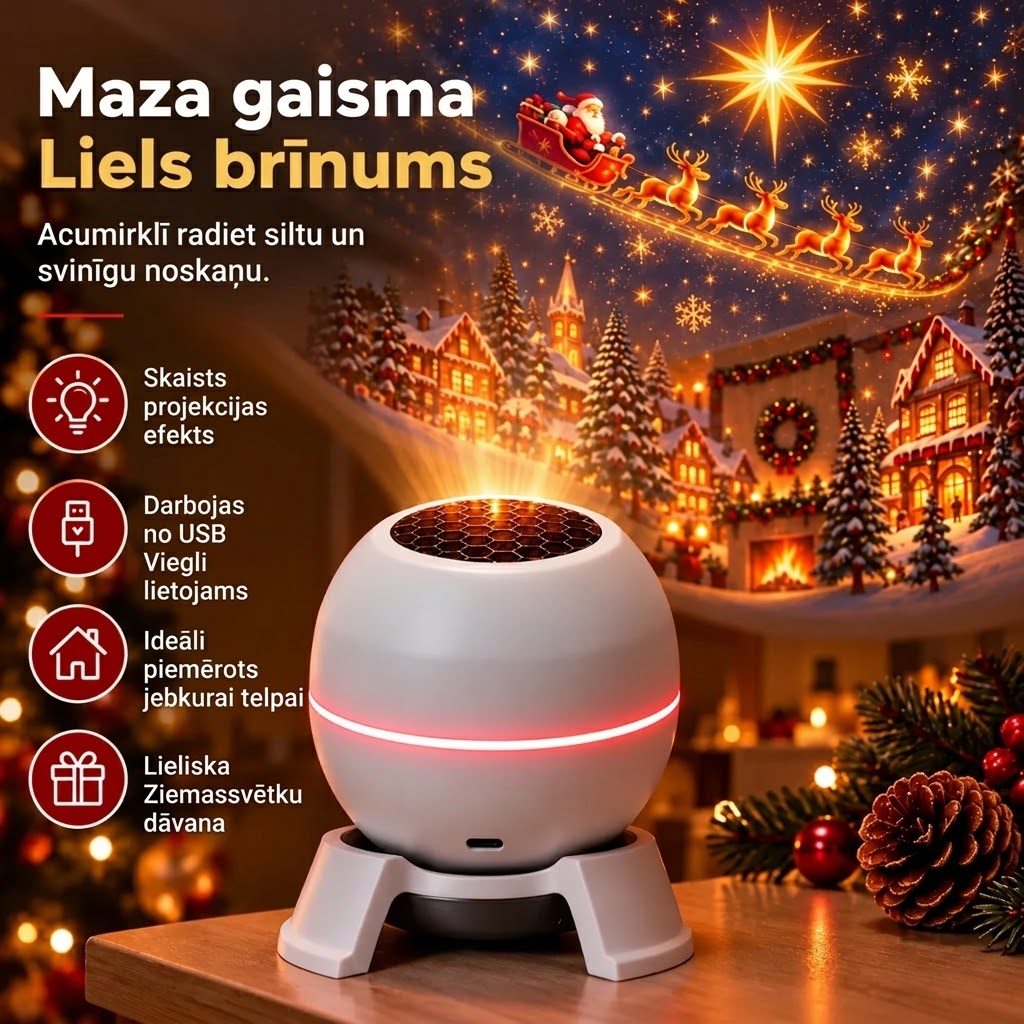 ⌛ Pēdējā diena, lai ietaupītu 49% – 🎅🎄 Ziemassvētku maģiskā projektora lampa – Atdzīviniet svētku ainas