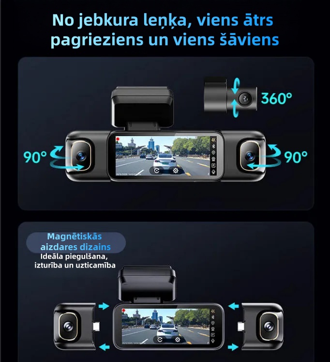 Garmin G980 KI- und sprachgesteuerte Dashcam mit vier Kameras, 360°-Panoramaansicht, 4K Ultra HD-Nachtsicht und GPS-Tracking