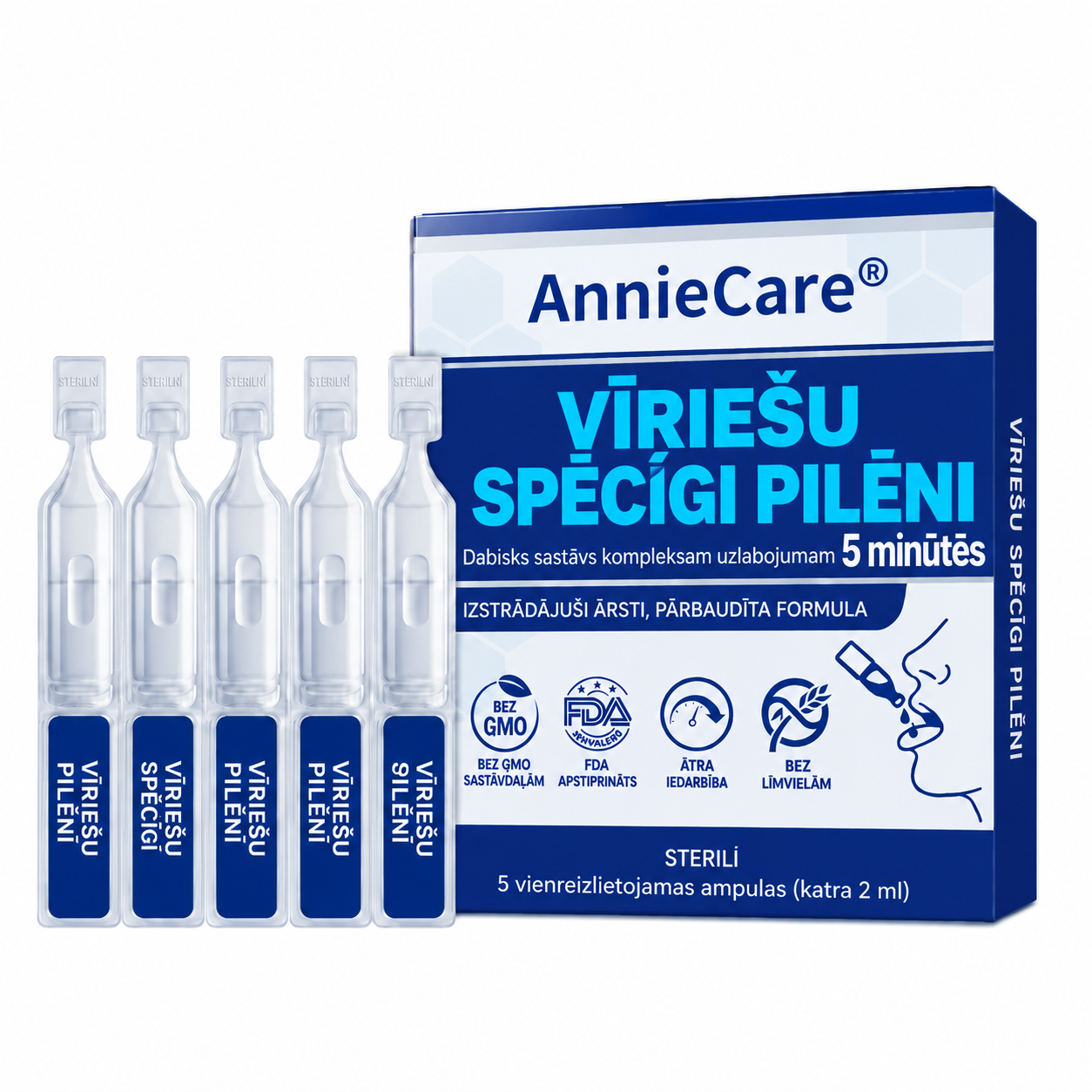 Anniecare® PRO vīriešu vitalitātes pilieni – Tavs kabatas noslēpums