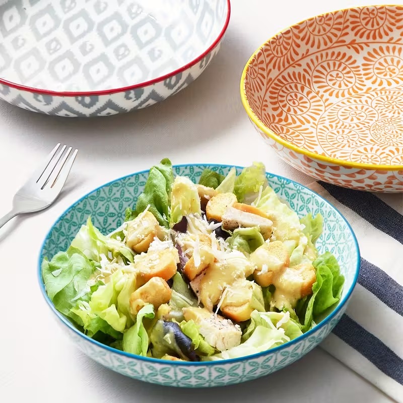 Apdrukāta salātu bļoda (krāsaina)