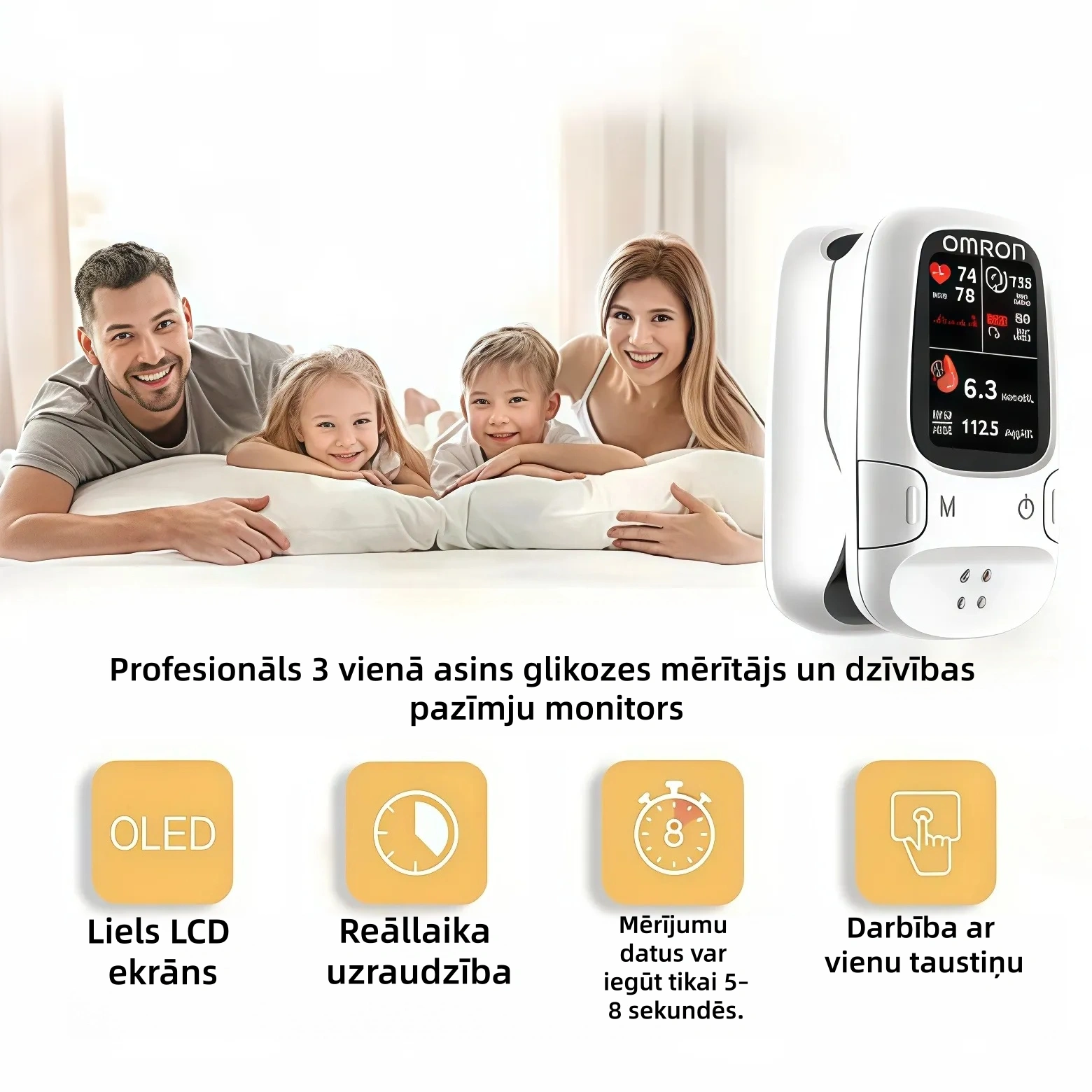 Omron™ iepazīstina ar jaunu neinvazīvu viedo asins glikozes mērītāju 🔥Ražots ASV🔥