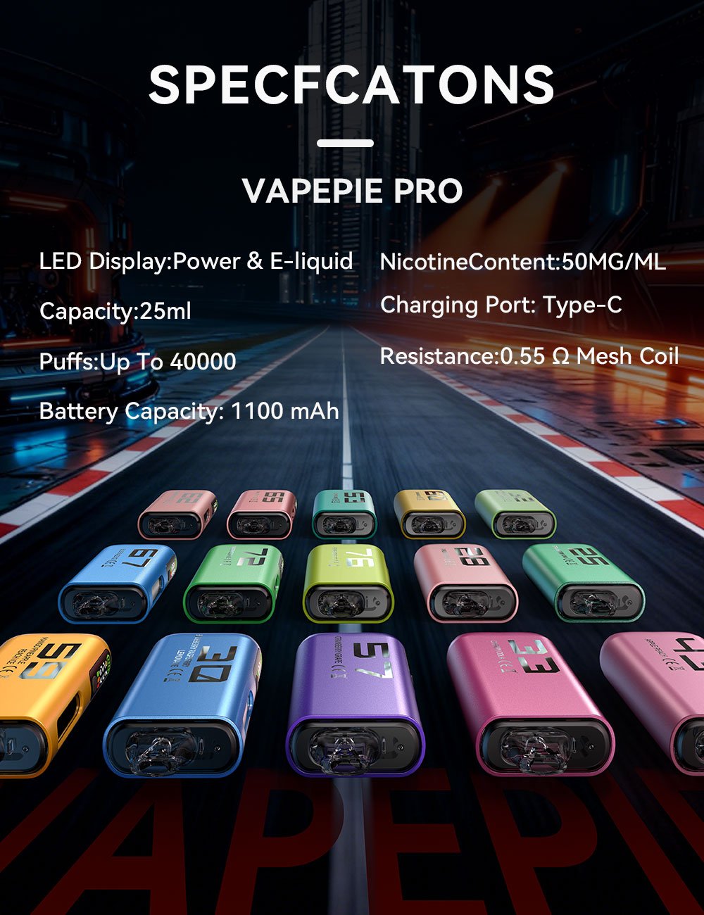 VAPEPIE Pro csomagol&aacute;sa &eacute;s kieg&eacute;sz&iacute;tői