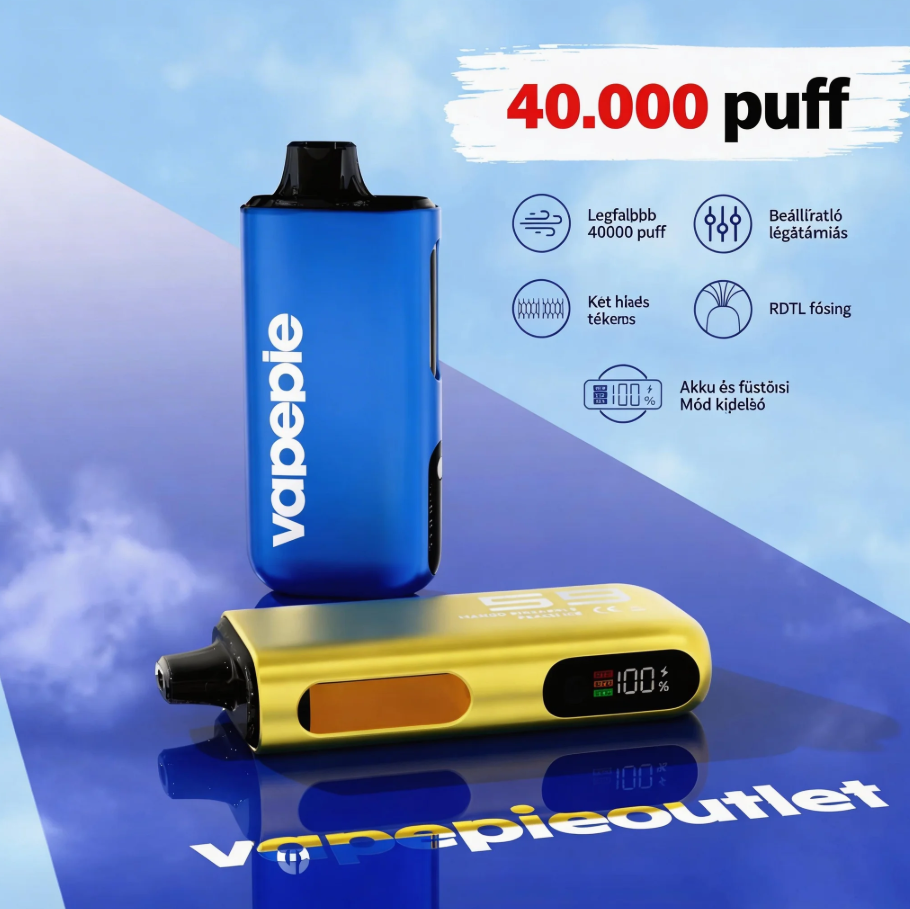 VAPEPIE Max 40000 PUFFS - A világ első ultra vékony Vape