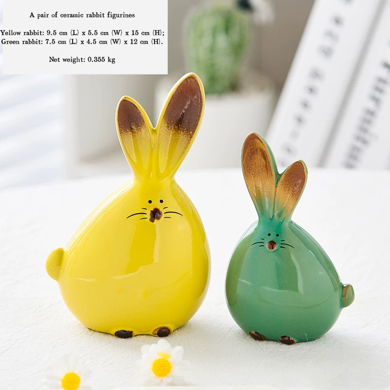 Jingdezhen creative ceramic ornaments, decorative tabletops, simple, niche, cute porcelain, high-end small decorations for living rooms and bedrooms.