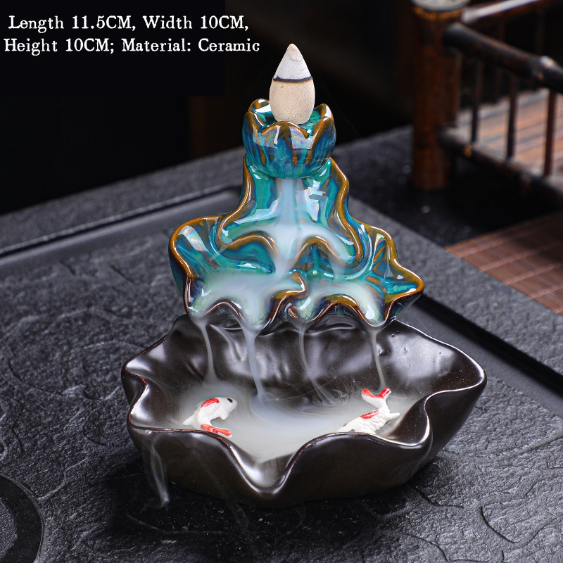 Ceramic/Resin Backflow Incense Burner, Ceramic Incense Burner, Smoke Viewing Home Decor Creative Ornament, Resin Craft