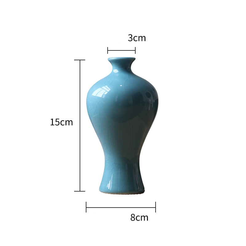 Jingdezhen ceramic miniature vase, desktop ornament, TV stand, home decoration, living room, entryway, flower arrangement, creative flower container