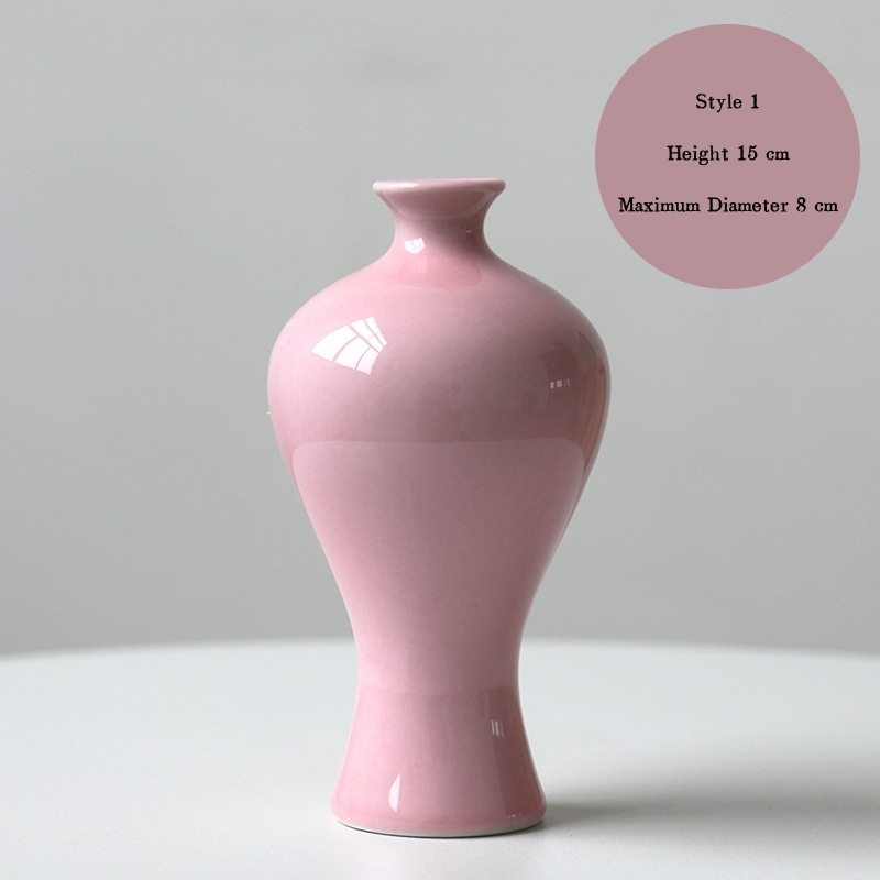 Jingdezhen ceramic vases, small vases, high-end and artistic, new Chinese style retro minimalist hydroponic flower containers