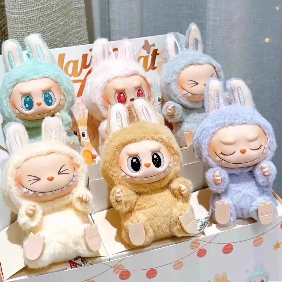 LABUBU Labub 2nd Generation Motherland Edition Macaron Bubble Series Doll Doll Vinyl Face Plush Doll