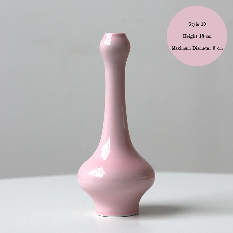 Jingdezhen ceramic vases, small vases, high-end and artistic, new Chinese style retro minimalist hydroponic flower containers