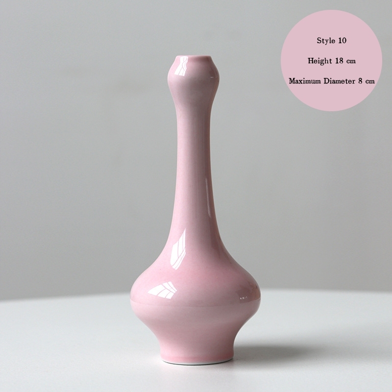 Jingdezhen ceramic vases, small vases, high-end and artistic, new Chinese style retro minimalist hydroponic flower containers