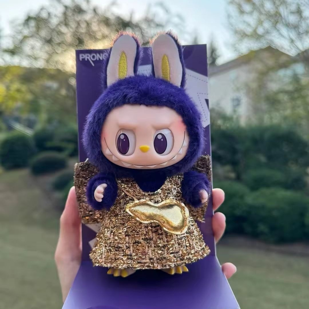 High quality Little Milan vinyl plush doll Labubu doll limited second generation labubu purple