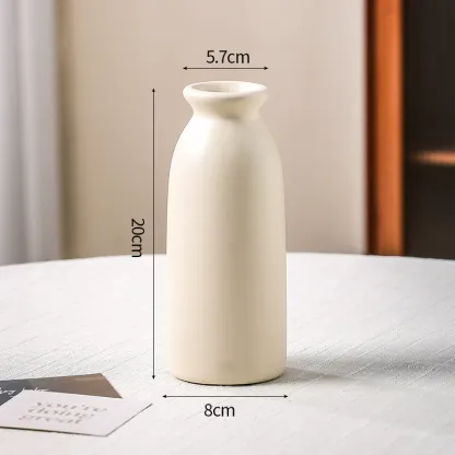 New Chinese style blue and white porcelain ceramic vase for flower arrangement, retro water-based vase for living room.