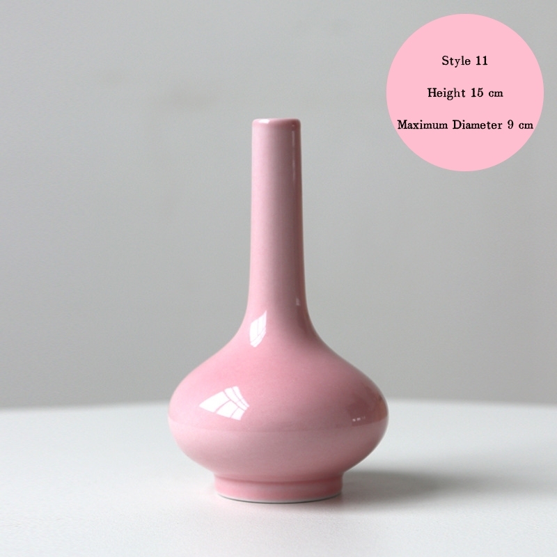 Jingdezhen ceramic vases, small vases, high-end and artistic, new Chinese style retro minimalist hydroponic flower containers