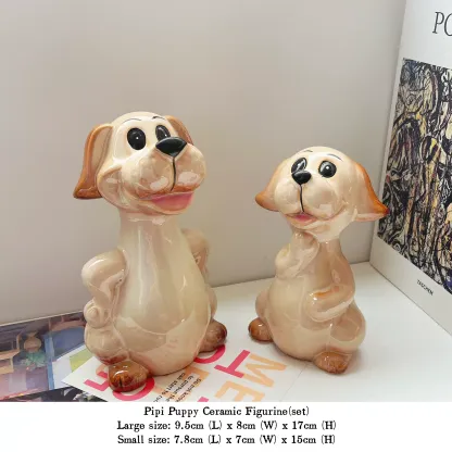 Jingdezhen creative ceramic ornaments, decorative tabletops, simple, niche, cute porcelain, high-end small decorations for living rooms and bedrooms.