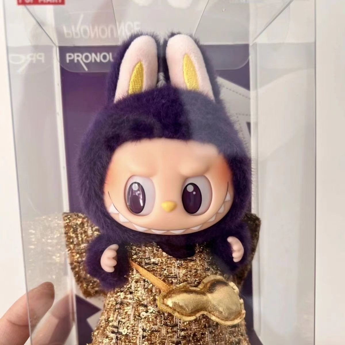 High quality Little Milan vinyl plush doll Labubu doll limited second generation labubu purple