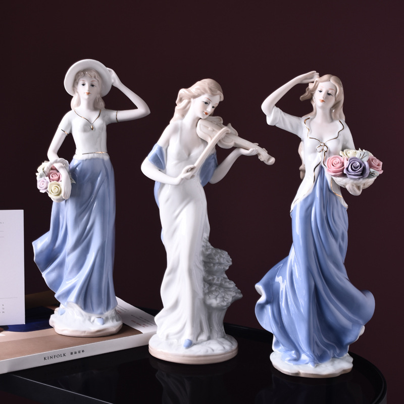 nique Handcrafted Women's Ceramic Home Decor Ornaments