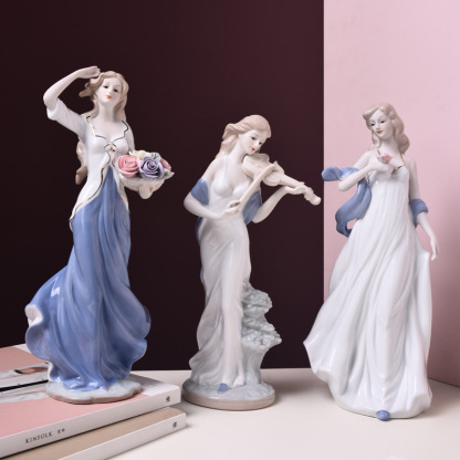 nique Handcrafted Women's Ceramic Home Decor Ornaments