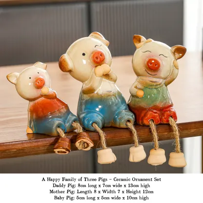 Jingdezhen creative ceramic ornaments, decorative tabletops, simple, niche, cute porcelain, high-end small decorations for living rooms and bedrooms.