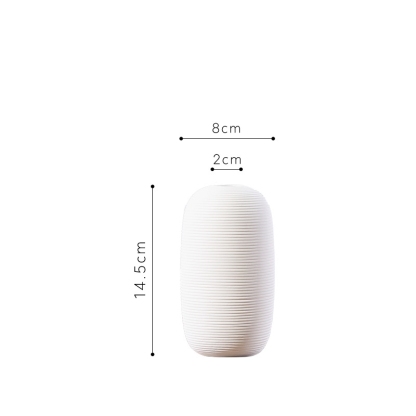 Three-piece set of ceramic white vases as decorative ornaments for living room and home decoration crafts
