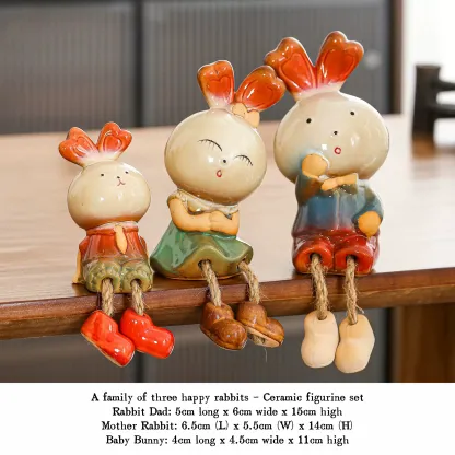 Jingdezhen creative ceramic ornaments, decorative tabletops, simple, niche, cute porcelain, high-end small decorations for living rooms and bedrooms.