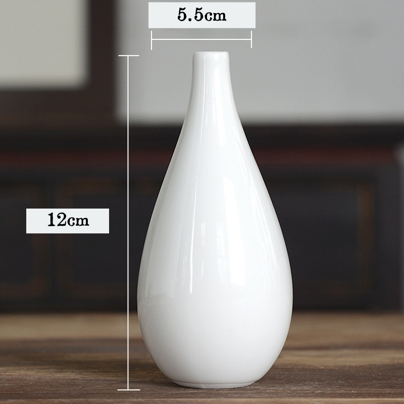 White Creative Home & Hotel Decor Ceramic Vase Ornament Modern Minimalist Dried Flower Arranger