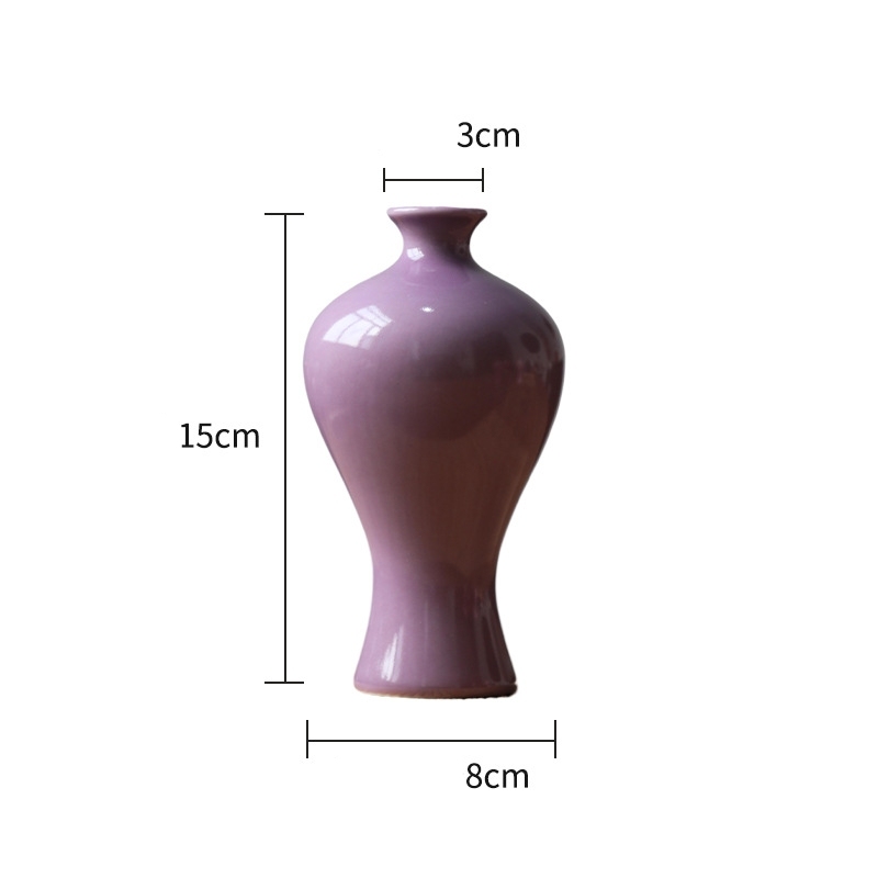 Jingdezhen ceramic miniature vase, desktop ornament, TV stand, home decoration, living room, entryway, flower arrangement, creative flower container