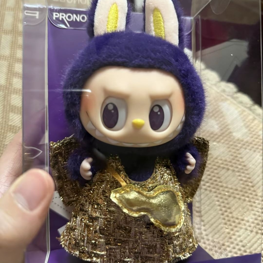High quality Little Milan vinyl plush doll Labubu doll limited second generation labubu purple