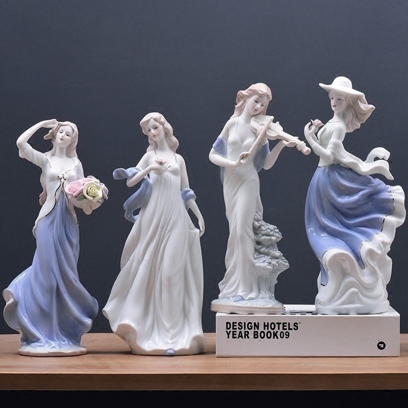 nique Handcrafted Women's Ceramic Home Decor Ornaments