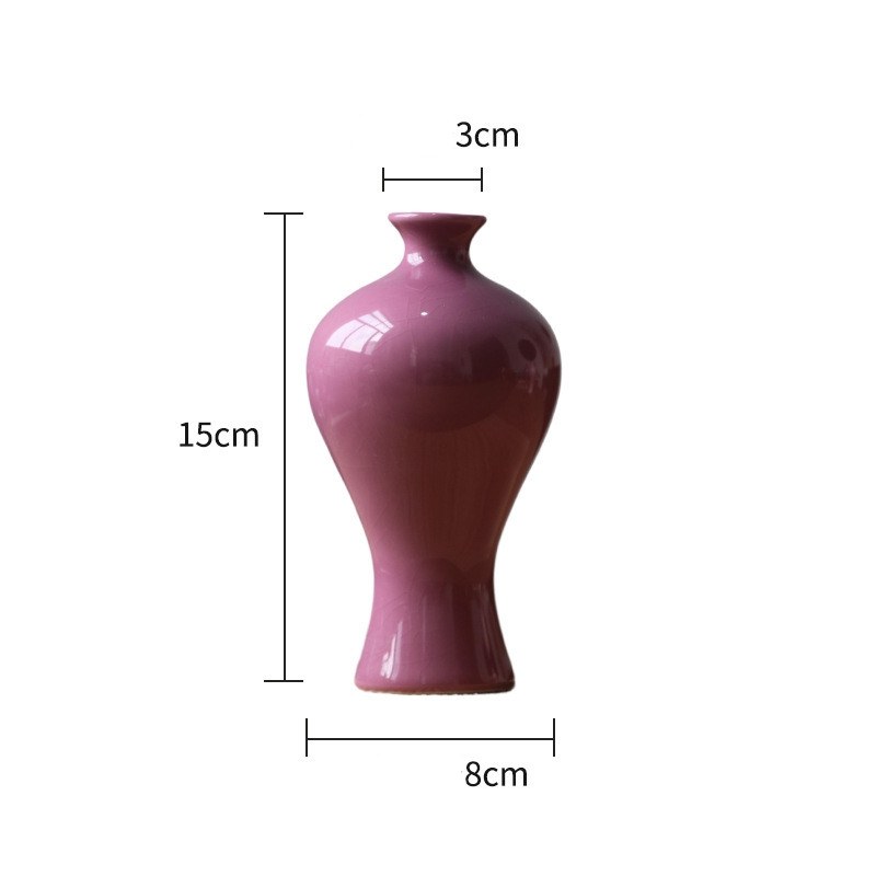 Jingdezhen ceramic miniature vase, desktop ornament, TV stand, home decoration, living room, entryway, flower arrangement, creative flower container