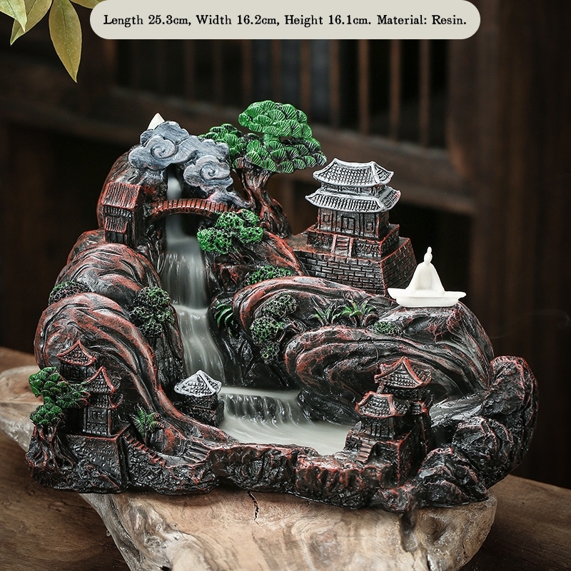 Ceramic/Resin Backflow Incense Burner, Ceramic Incense Burner, Smoke Viewing Home Decor Creative Ornament, Resin Craft