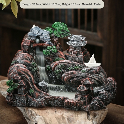 Ceramic/Resin Backflow Incense Burner, Ceramic Incense Burner, Smoke Viewing Home Decor Creative Ornament, Resin Craft