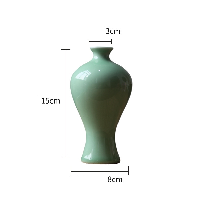 Jingdezhen ceramic miniature vase, desktop ornament, TV stand, home decoration, living room, entryway, flower arrangement, creative flower container
