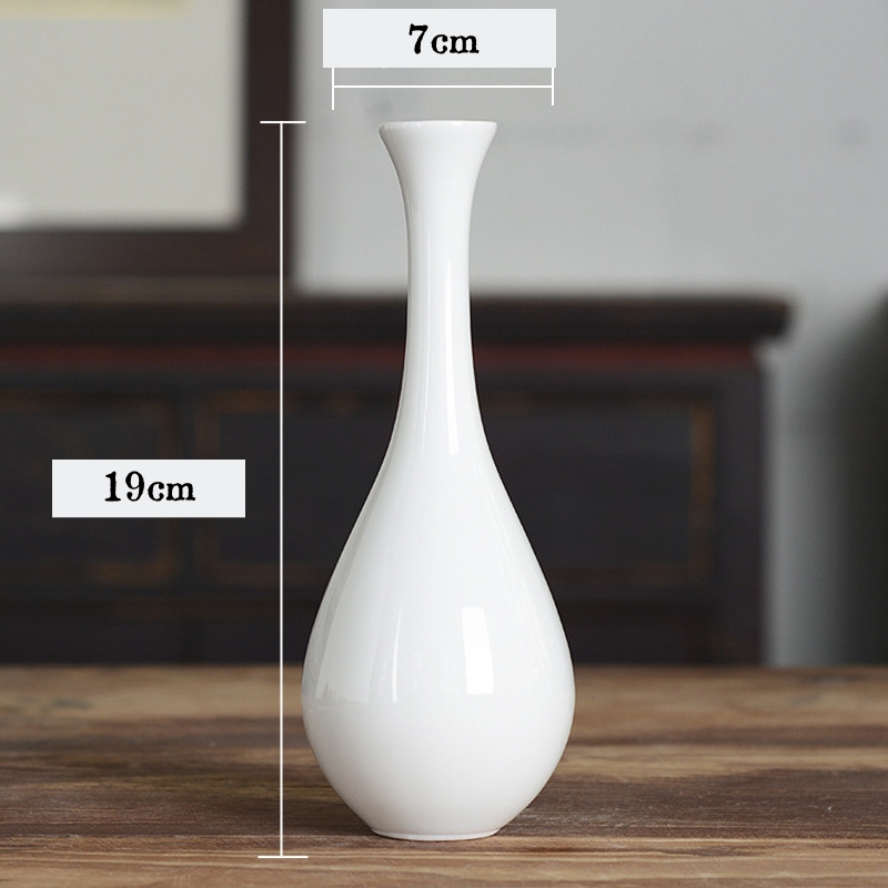 White Creative Home & Hotel Decor Ceramic Vase Ornament Modern Minimalist Dried Flower Arranger