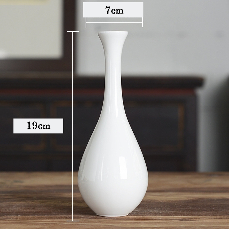 White Creative Home & Hotel Decor Ceramic Vase Ornament Modern Minimalist Dried Flower Arranger