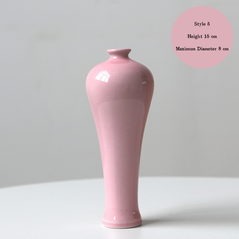 Jingdezhen ceramic vases, small vases, high-end and artistic, new Chinese style retro minimalist hydroponic flower containers