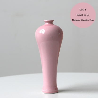 Jingdezhen ceramic vases, small vases, high-end and artistic, new Chinese style retro minimalist hydroponic flower containers