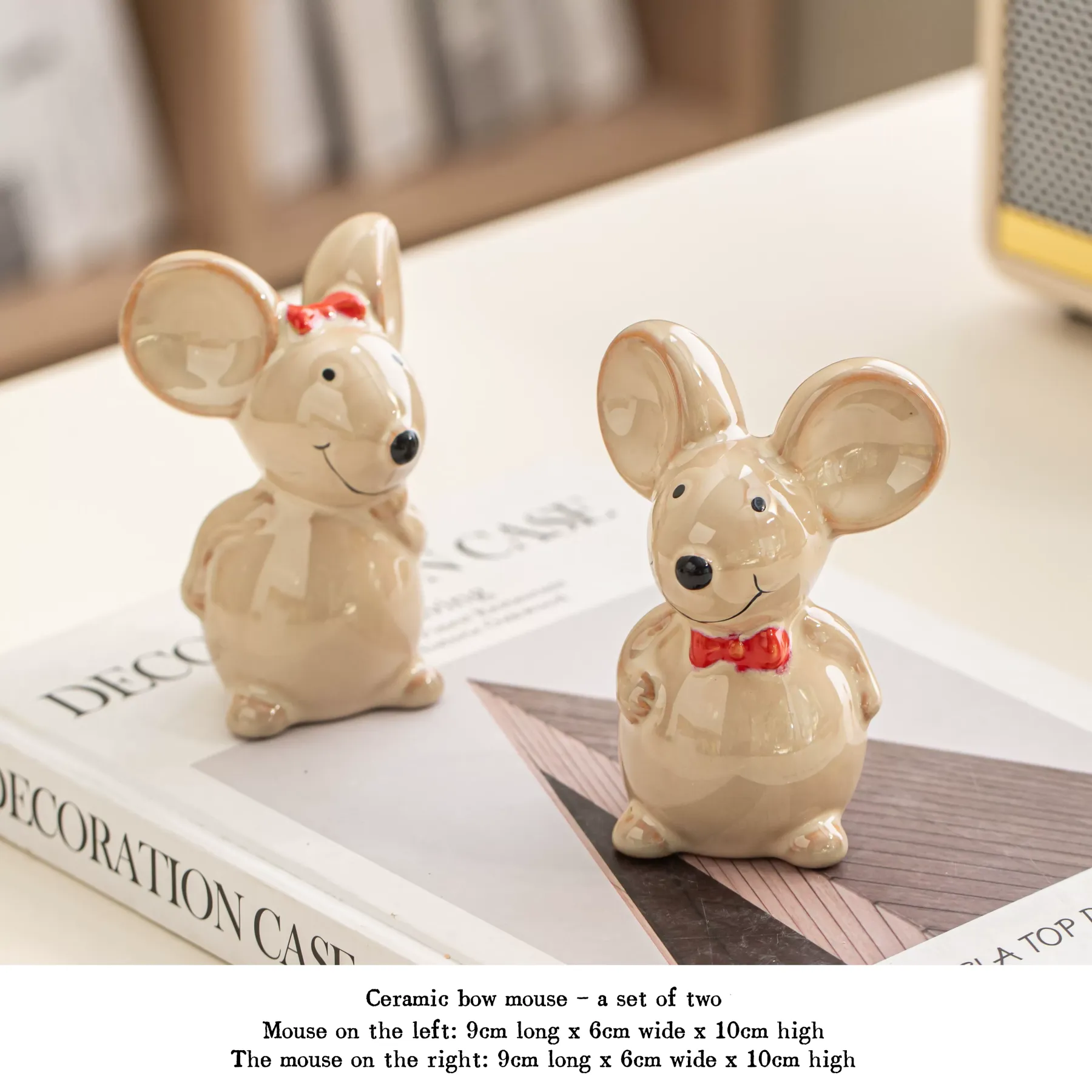 Jingdezhen creative ceramic ornaments, decorative tabletops, simple, niche, cute porcelain, high-end small decorations for living rooms and bedrooms.