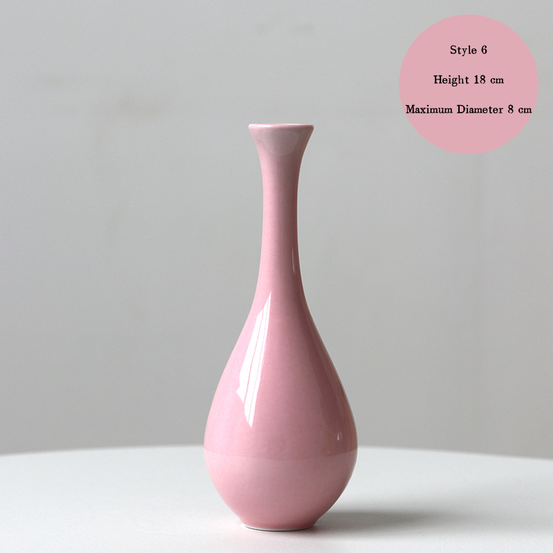 Jingdezhen ceramic vases, small vases, high-end and artistic, new Chinese style retro minimalist hydroponic flower containers