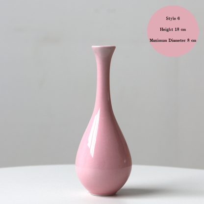 Jingdezhen ceramic vases, small vases, high-end and artistic, new Chinese style retro minimalist hydroponic flower containers
